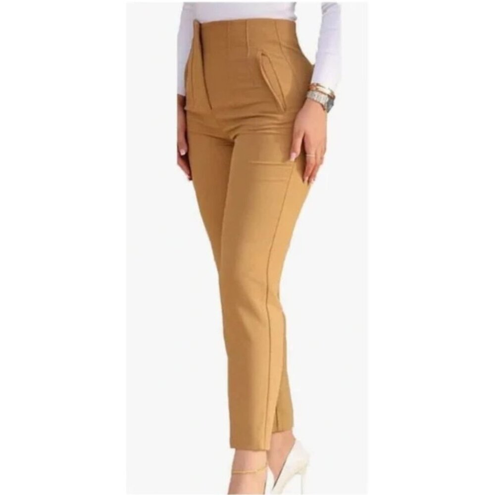 Bailey 44 Tan High-Waisted Trousers